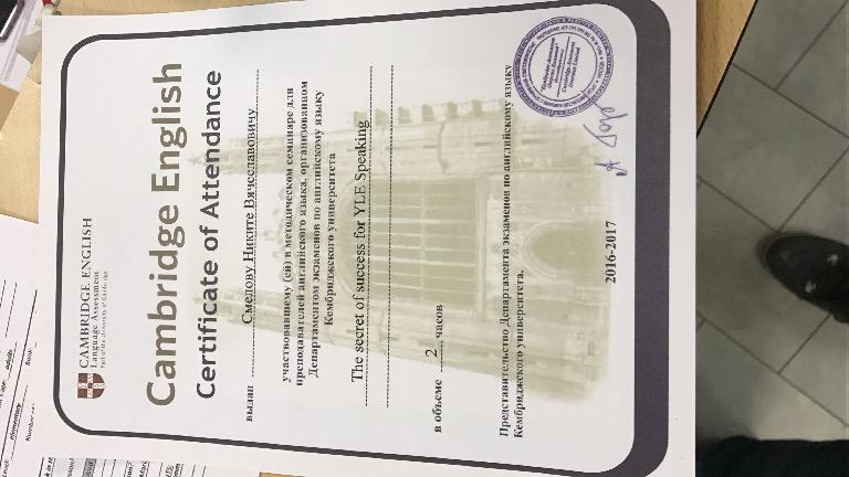 Документ об образовании 3 Репетитор язык